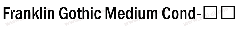 Franklin Gothic Medium Cond字体转换